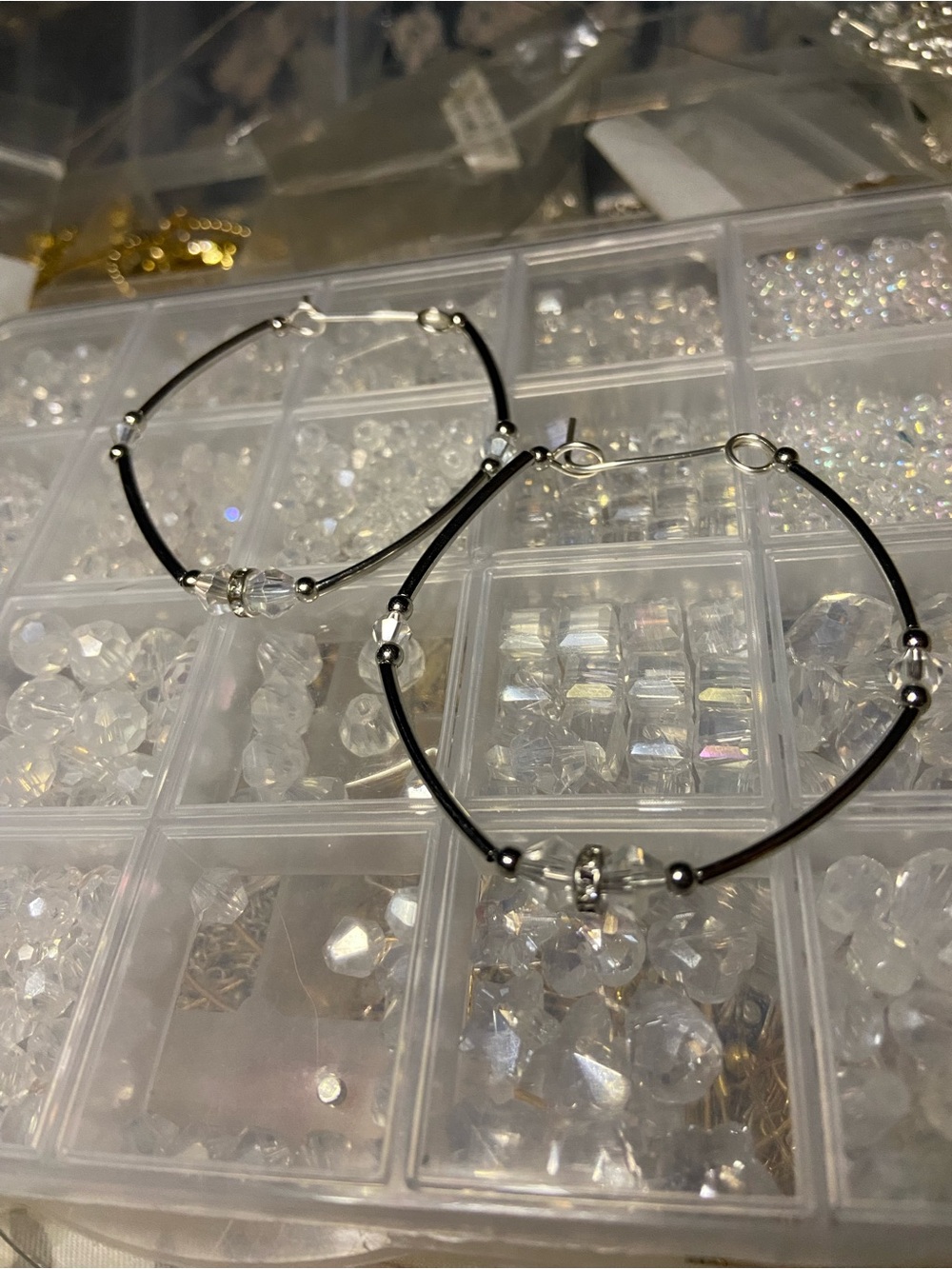 Silver tone hooo earrings